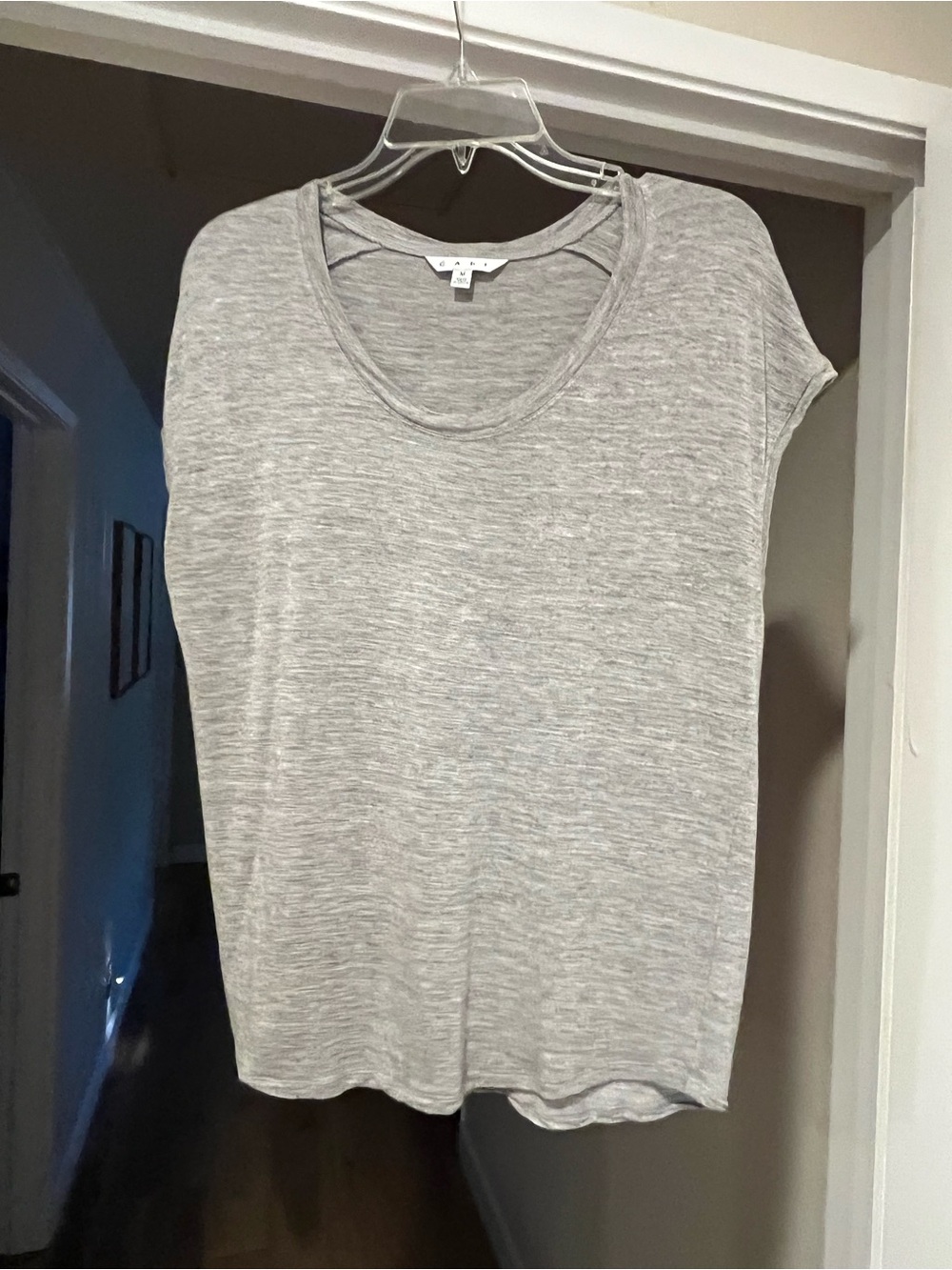 CAbi Heather Gray Scoop Neck Tee